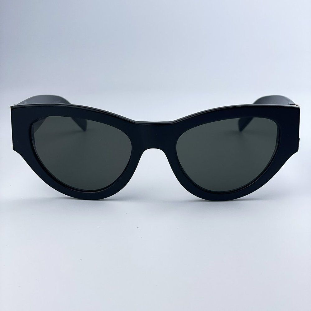 NEW Saint Laurent SLM94 001 Black Grey Cat Eye Women Sunglasses - Picture 8 of 17